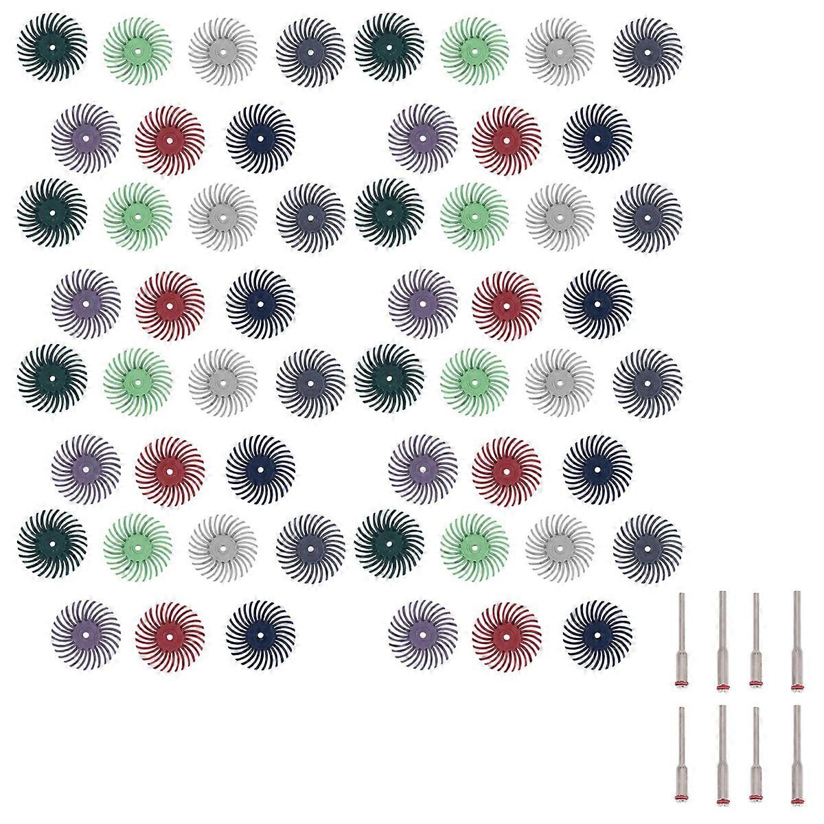 64Pcs 1 Inch Radial Bristle Disc Kit for Rotary Tool Accessories