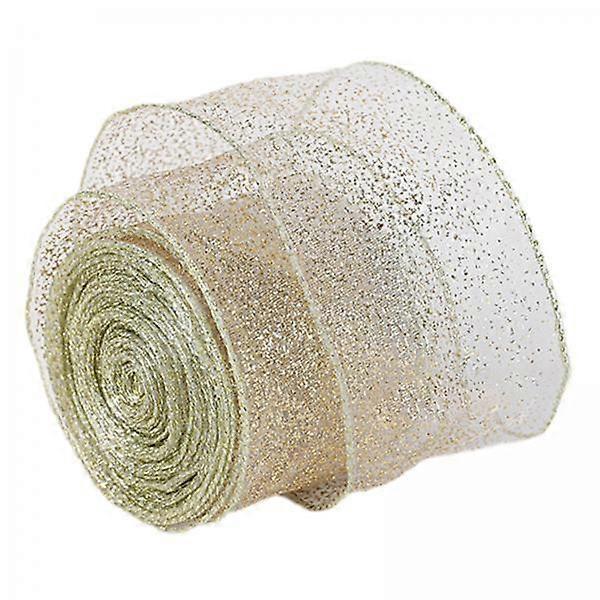 4x Wired Edge Ribbon for and Present Decoration