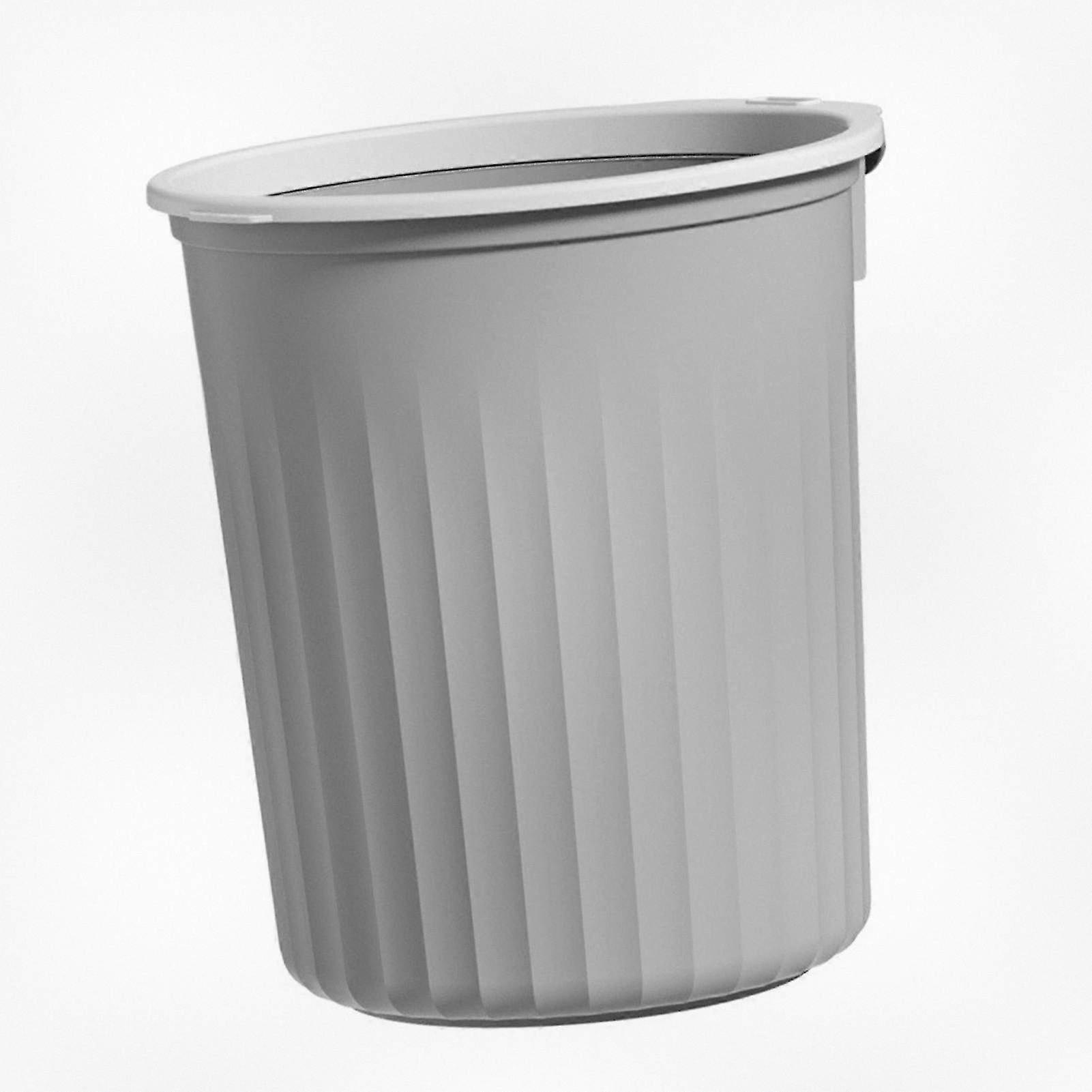 Large Capacity Round Trash Bin with Pressing Ring for Household and Bathroom Use