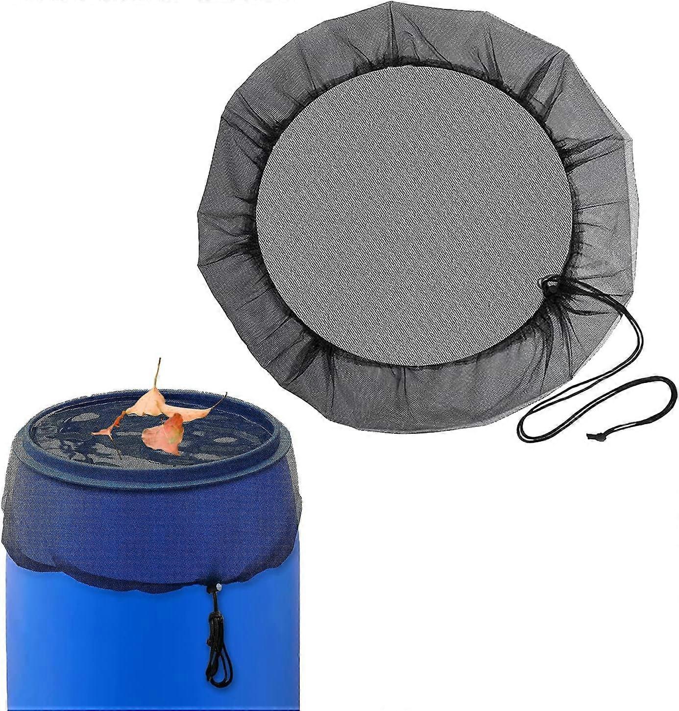 3 Pcs Rain Barrel Net Round Rain Barrel Cover Adjustable Protective Net Rain Barrel Protective Net with Drawstring Premium Tarpaulin (Ø80cm)