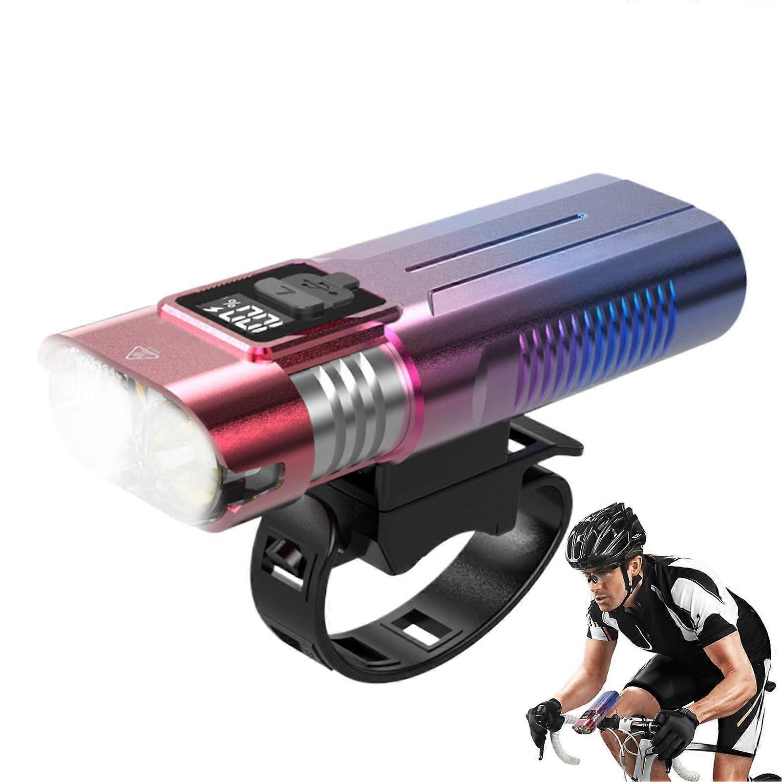 Lenkerlicht LED Bicycle Light, Rechargeable USB, 2000 mAh Battery, Waterproof, 4 Modes, Strong Visibility for Night Riding
