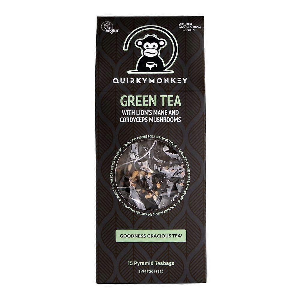 Quirky Monkey 绿茶配狮鬃菇和冬虫夏草 15 茶包