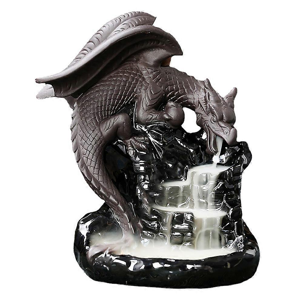 Dragon Zen Decor Waterfall Inense Cone Holder Meditation Backflow