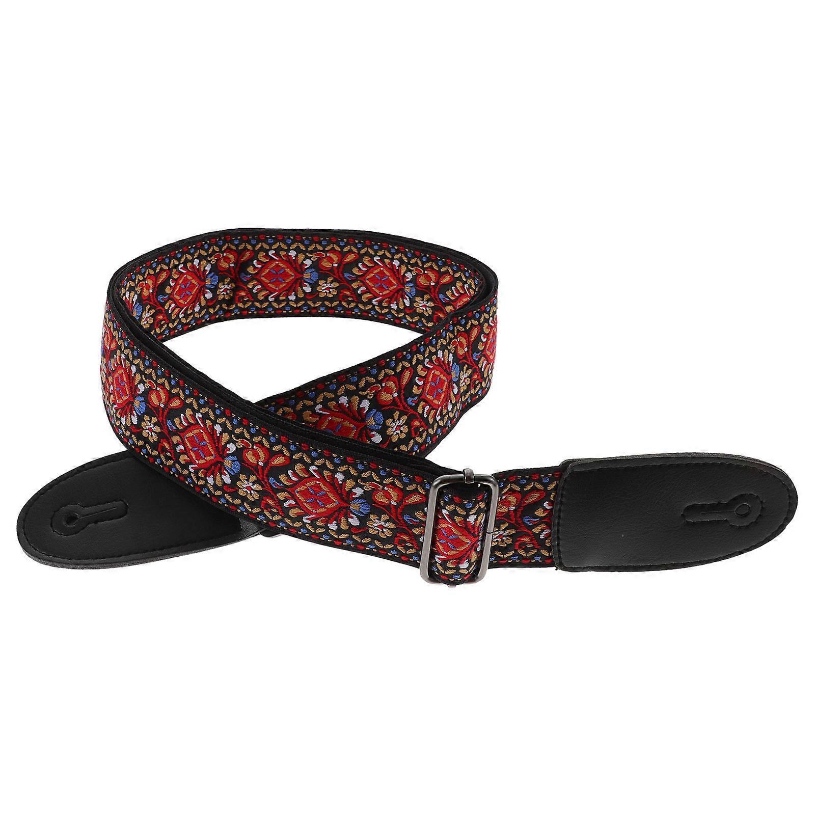 حزام قيثارة خفيف الوزن قابل للتعديل ، حزام جيتار على الطراز الوطني ، مقاوم للأوساخ ومريح لجميع اللاعبين ، موسيقيون مثاليون ومناسبات خاصة