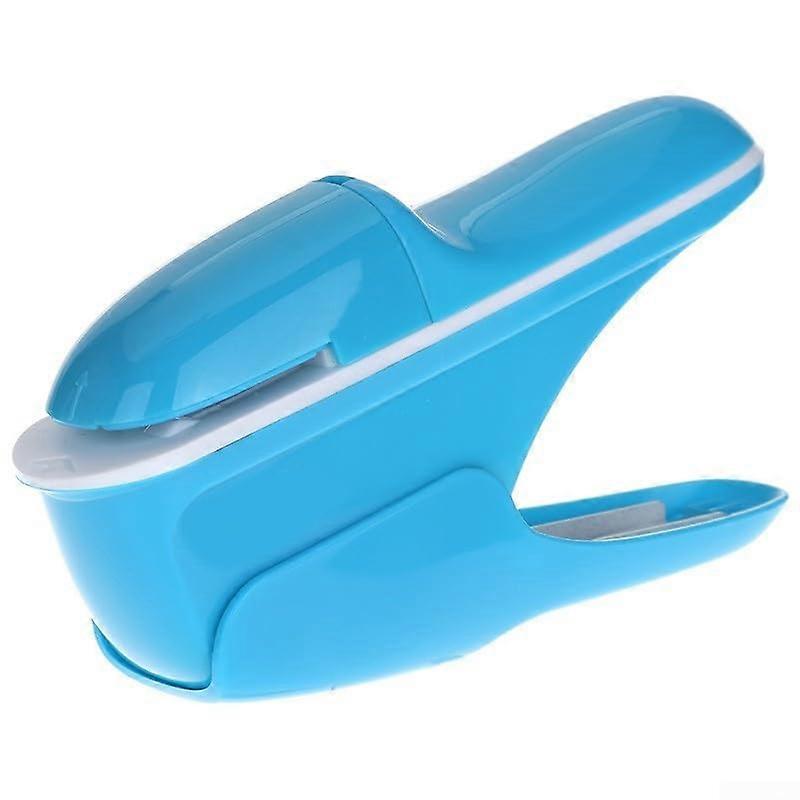 Staplerless Stapler in Blue, Ideal for Light to Moderate Binding Tasks at Home or Office, Compact and Lightweight Design