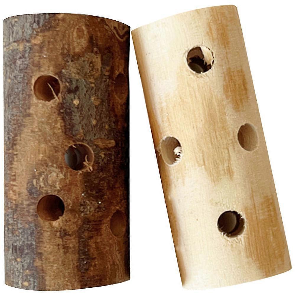 2pcs Apple Wood Chew Sticks for Small Animals – Durable Molar Toys for Guinea Pigs, Hamsters, and Other Pets to Support Dental Health and Engaging