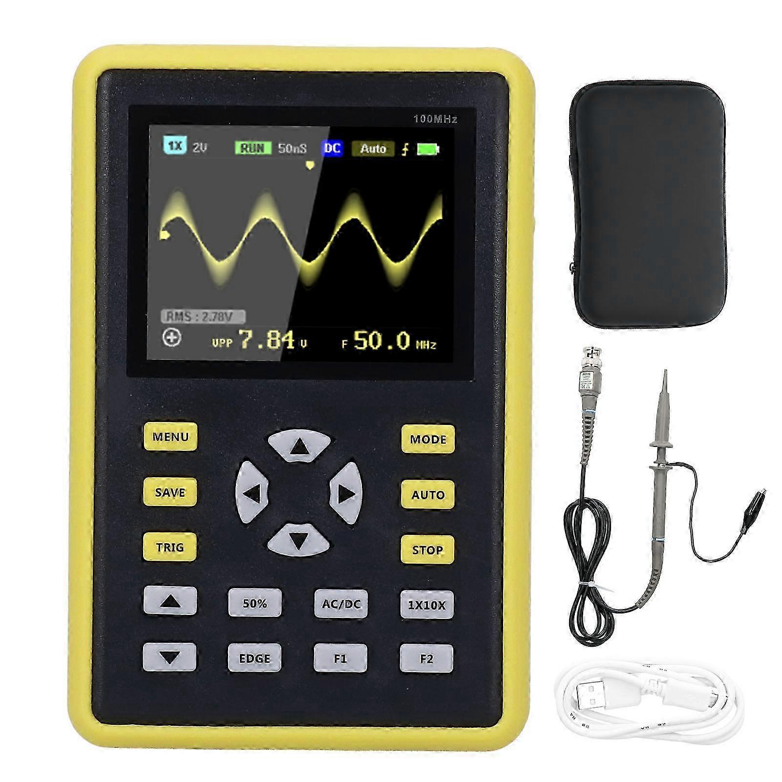 2025 Digital Oscilloscope Handheld IPS LCD Display Screen 2.4inch 100MHz 500MS/s 5012H