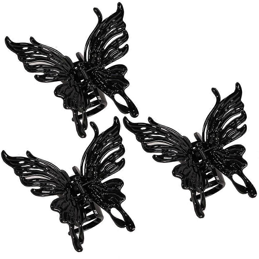 Klipsy do włosów Duże klipsy z pazurami motyla Nakrycie głowy Imprezy Eleganckie spinki do włosów Kobiety 10,50X10,00X4,00 CM 3szt