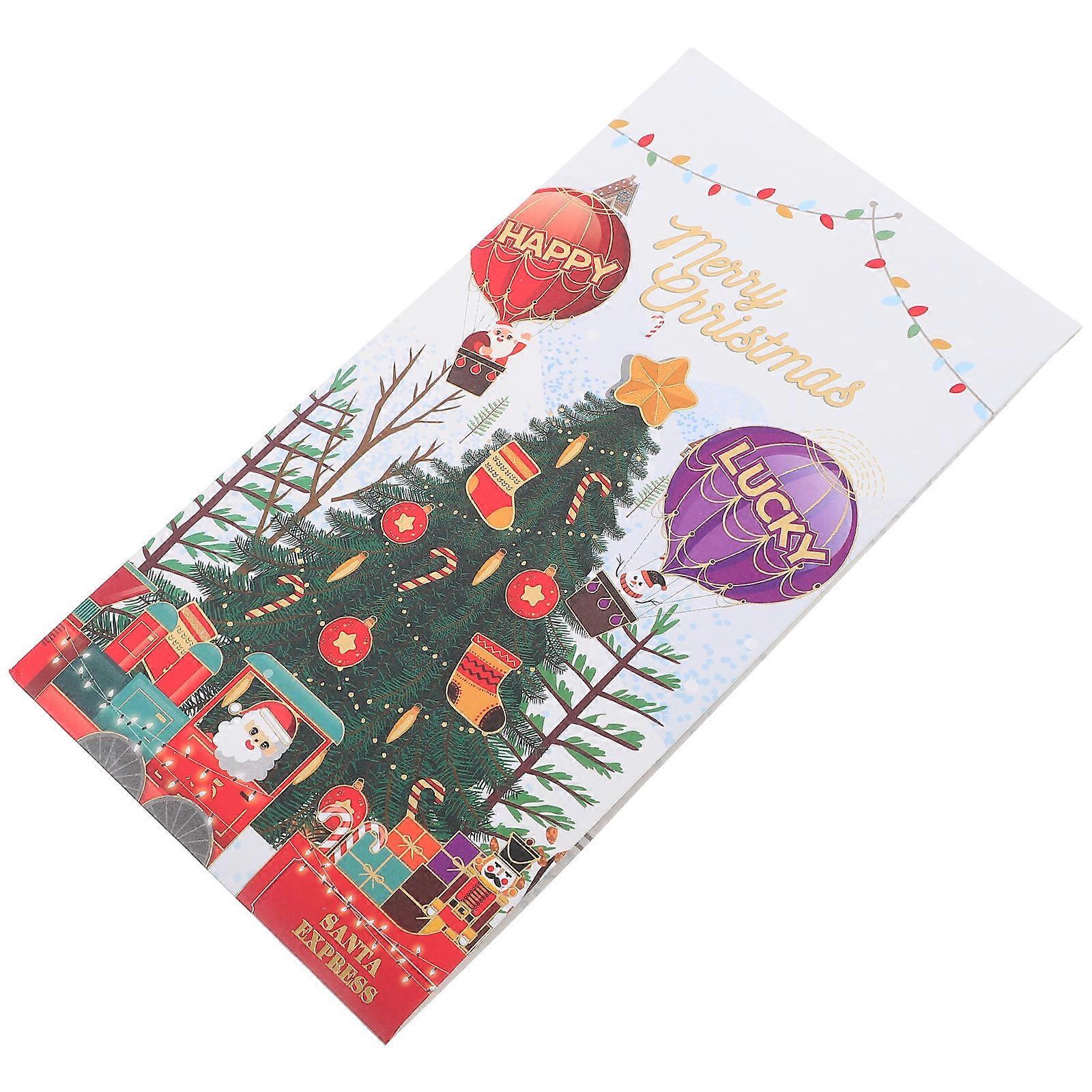 Seasonal Greeting Cards Classic Xmas Design 3D Christmas Tree Sky-Blue For Christmas Party Decorative 1Pack