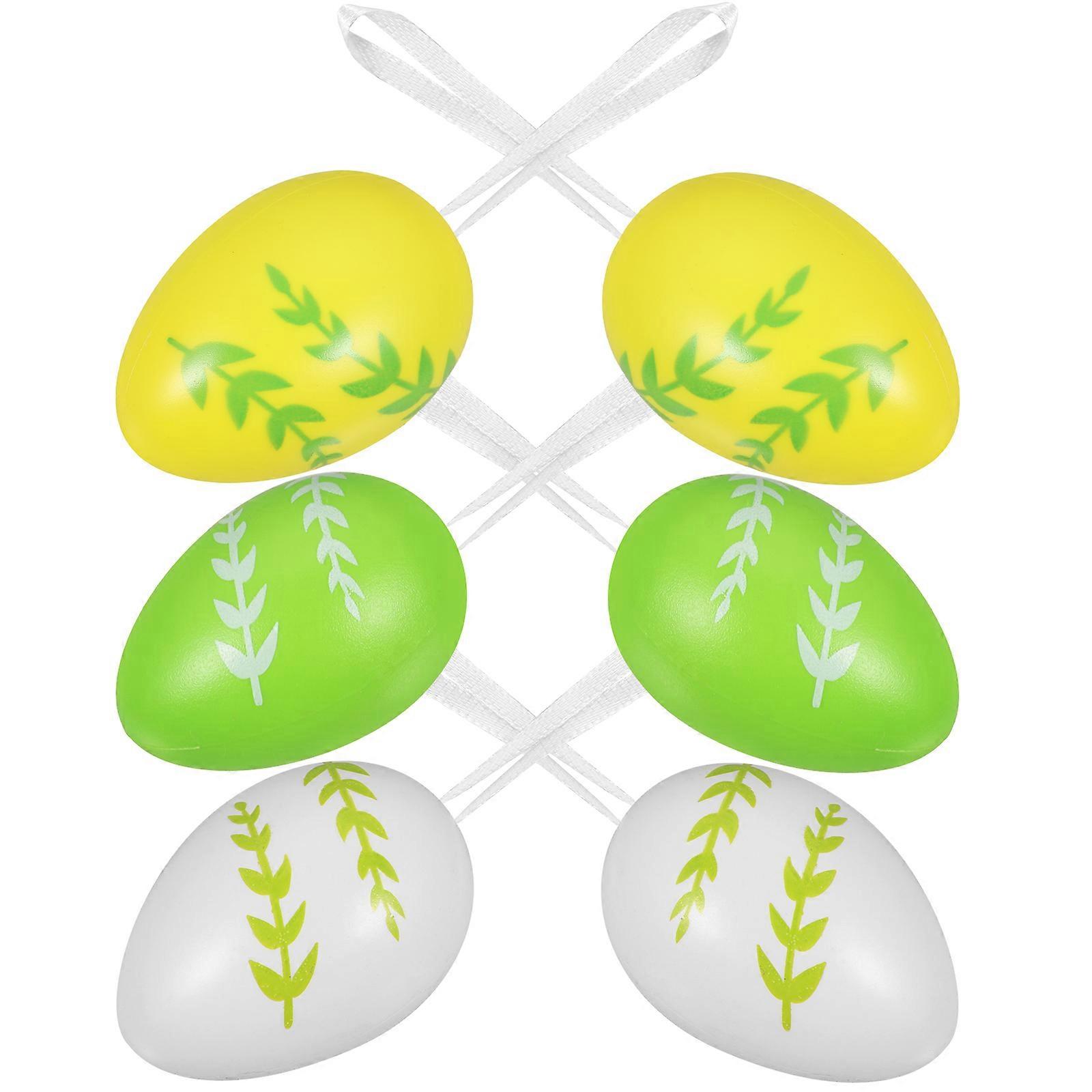 Creative Eggs Decor Filler Easter Simulation Eggs Photography Multi-Colored 6x4cm present 6Pcs