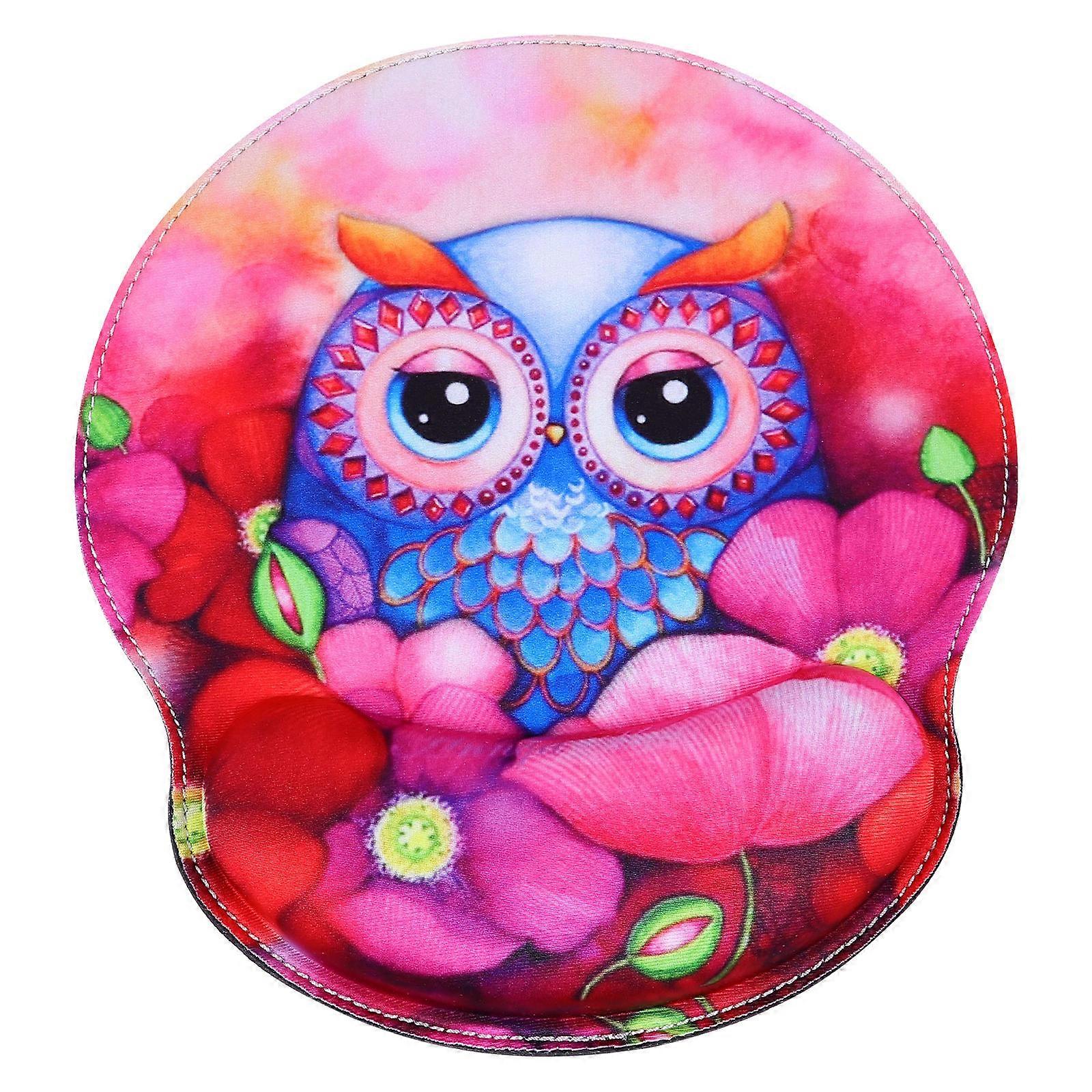 Rubber Mouse Pad with Memory Material Wrist Support for Students Comfortable Cartoon Style 25x23cm 1Pcs