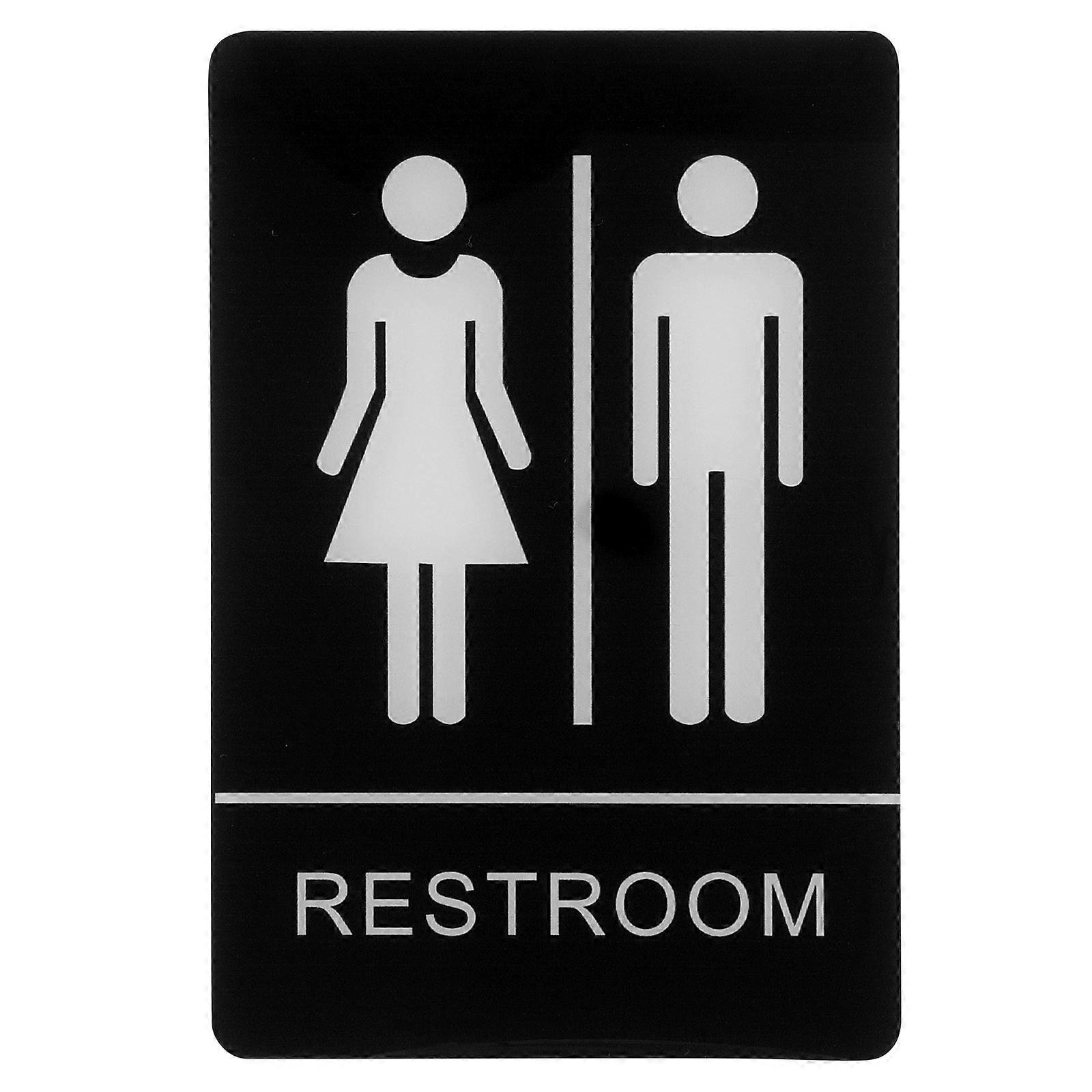 Bathroom Wall Decorations Unisex Acrylic Restroom Sign for Public Toilet Home Hotel Guidance 1Set