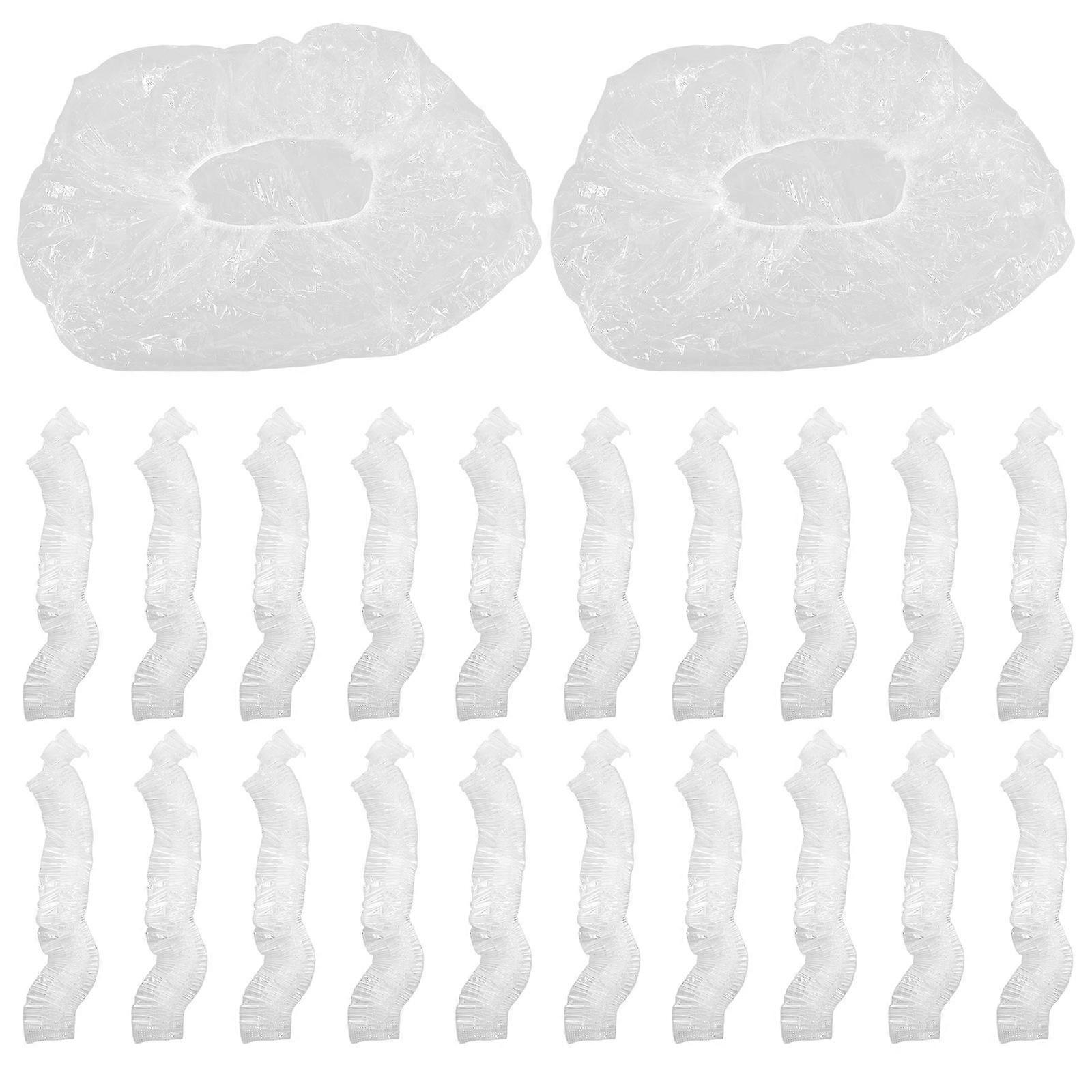 Sacs de pieds jetables transparents pour l’utilisation de l’hôtel Forme carrée PE Matériau Trempage des pieds 50Pcs