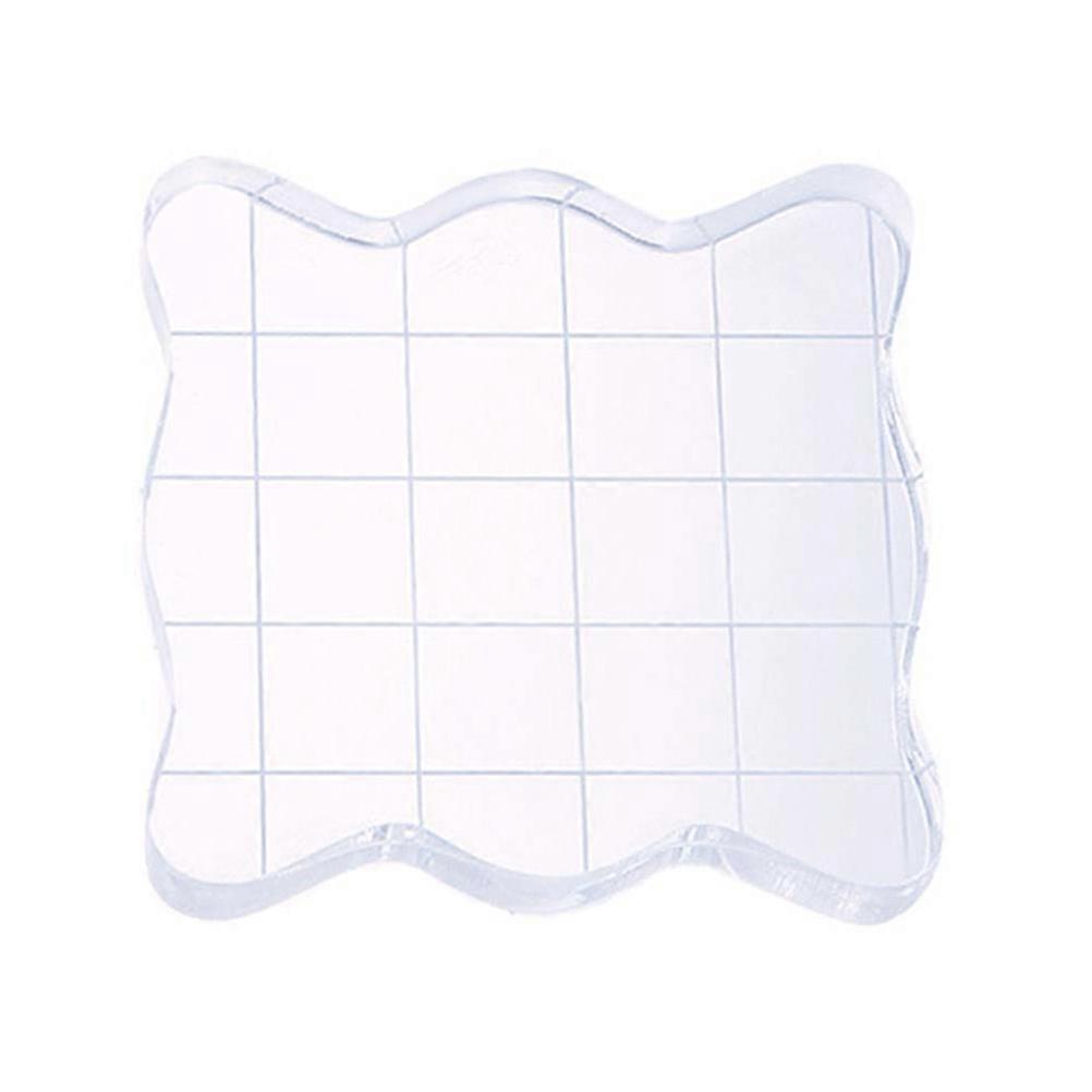 Stamp Blocks Clear Stamping Tools For Crafting Scrapbooking Transparent Acrylic 5x5x1cm Positioning Stamps 1Pack