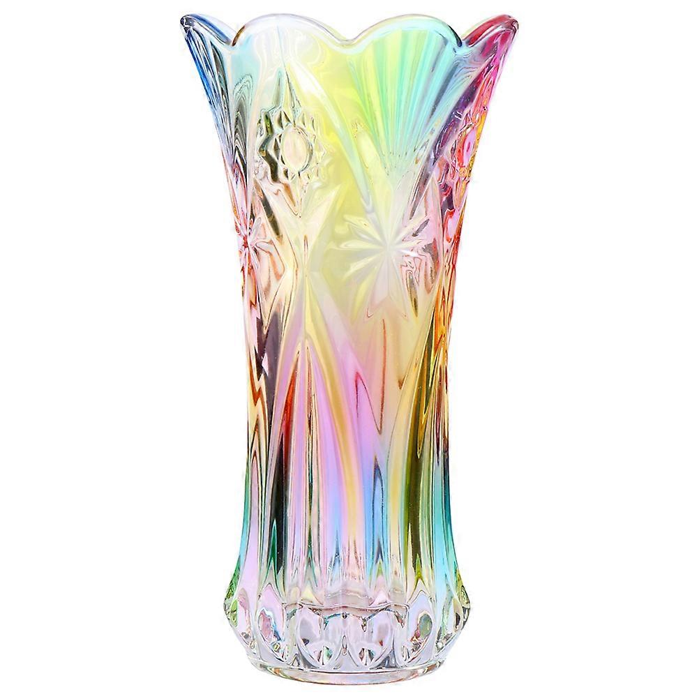 Home Decorations Glass Flower Container Chic Design Round Room 29.5X14.5X14.5CM 1Pcs