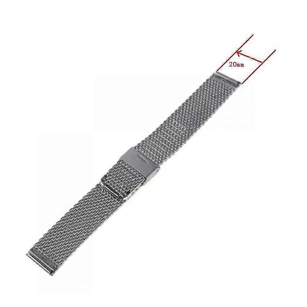 Sleek Stainless Watch Strap Adjustable Ultra-Thin Mesh Band Silver 18mm Width For Daily Use 1Pack