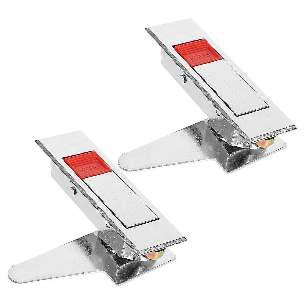 Computer Cabinet Door Lock Electric Latch Push Button Switch for Home Decor 2Pcs