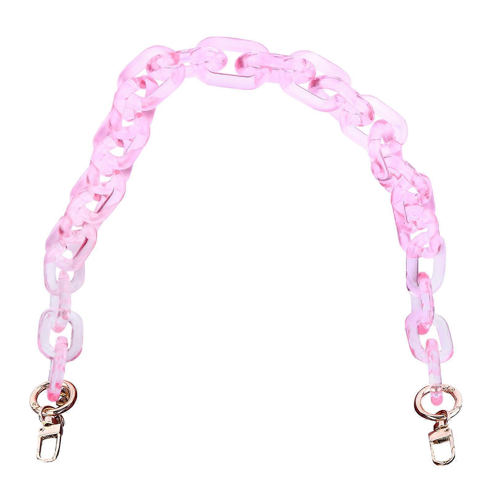 Chain For Bag Resin Replacement Strap For Clutch Bags Everyday Use Pink 86X2.5X1cm 1Pack