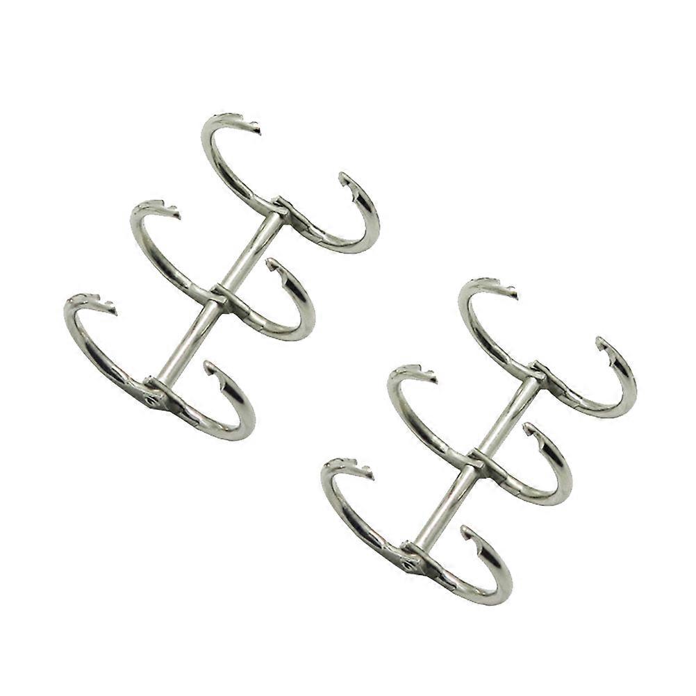 løsbladet binderinge 6 stk 20mm metal sølv løsblad split hængslede ringe til notebook