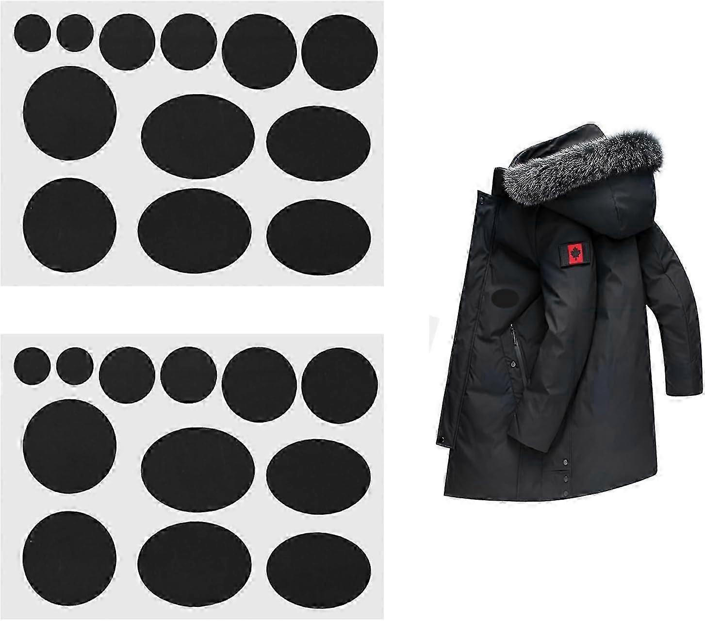 다운 재킷 수리 패치, 10매 다운 재킷 수리 블랙 나일론 패브릭 수리 패치 자체 접착식 빨 수 있는 아웃웨어 패딩 재킷 수리 패치