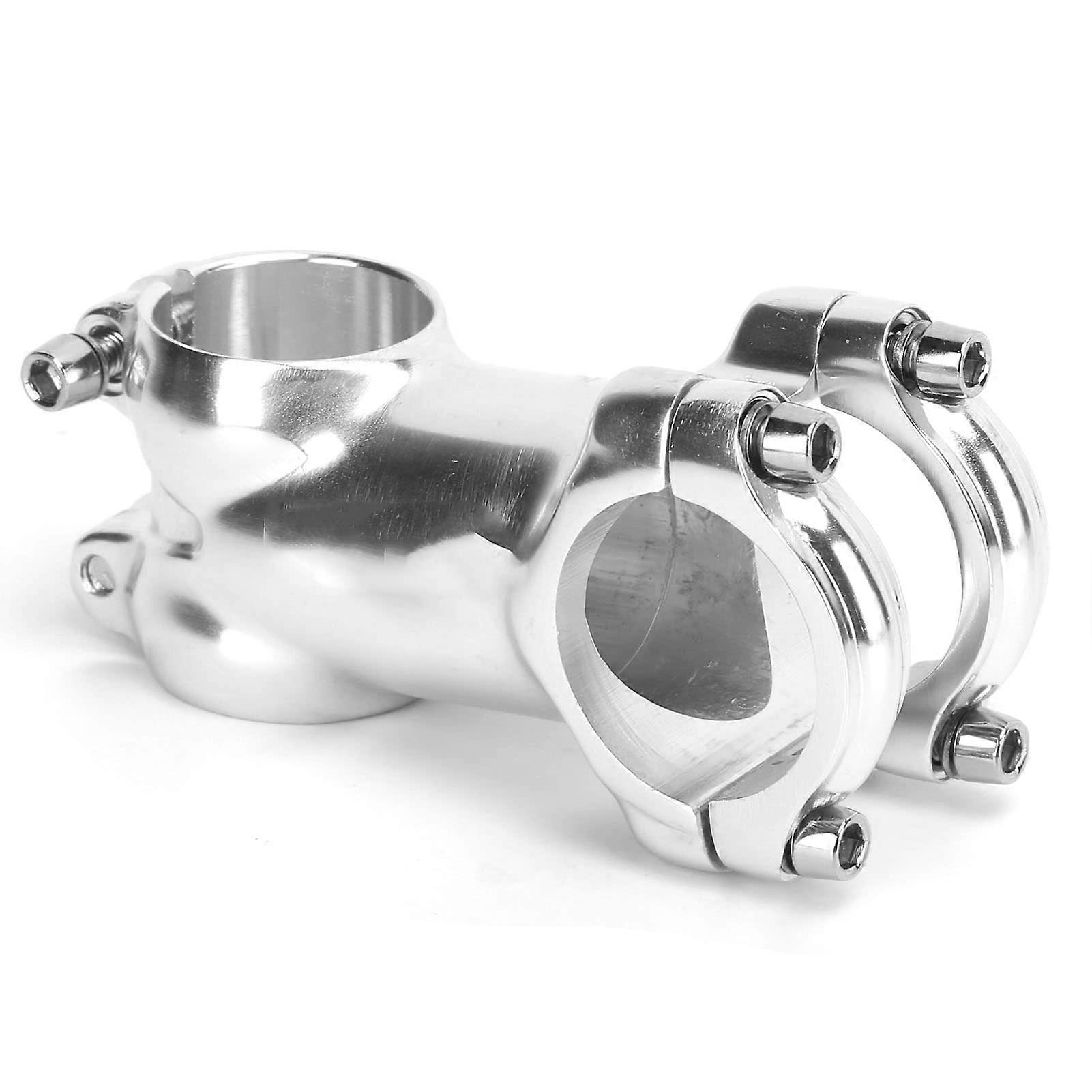 Bicycle Stem, 31.8 mm Silver Aluminium Alloy Handlebar Stem, 28.6 mm Front Fork Standpipe, 60 mm Centre Length Stem, for Road Bikes