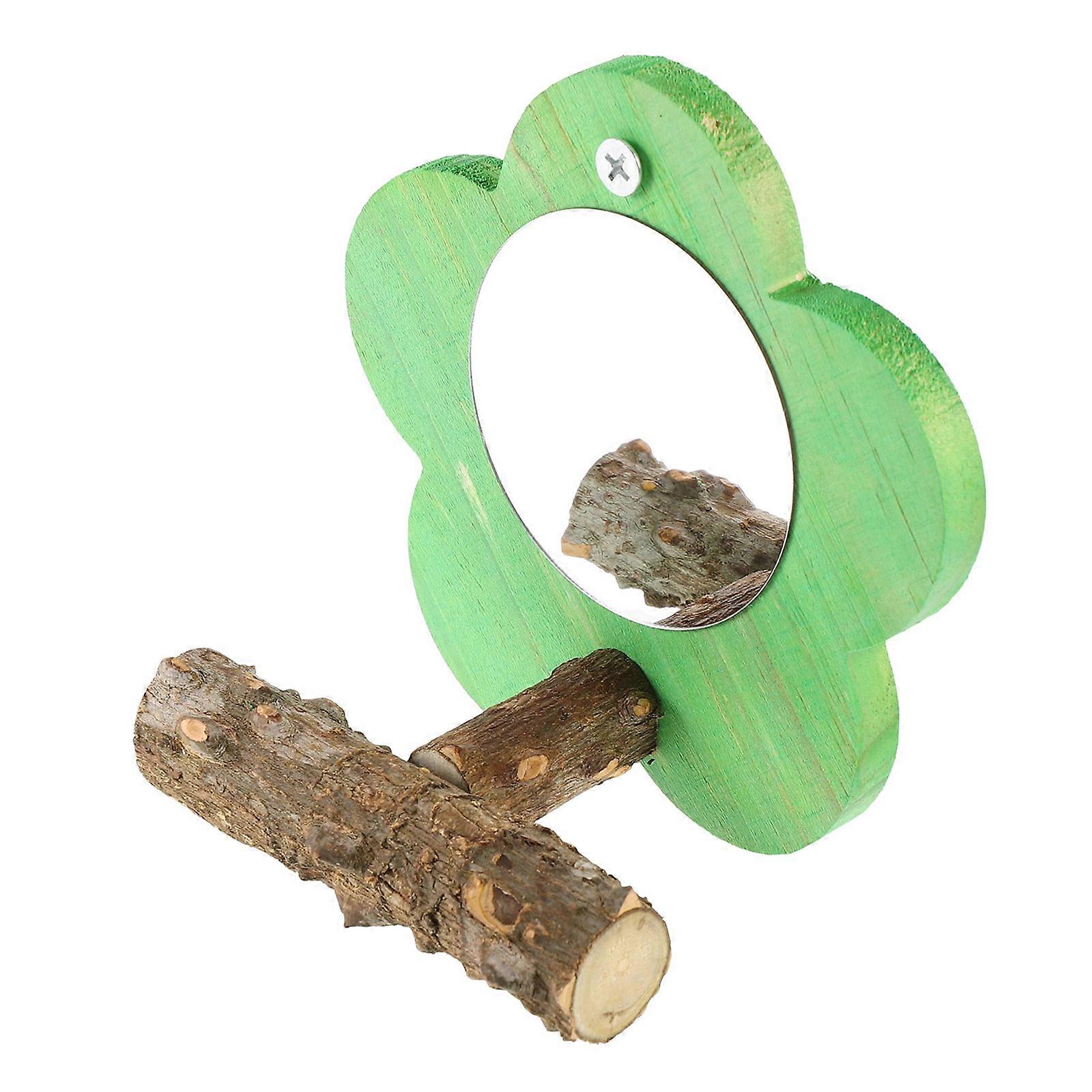 Parrot Mirror Bird Perch Toy Stand Shape Entertainment 1Pack