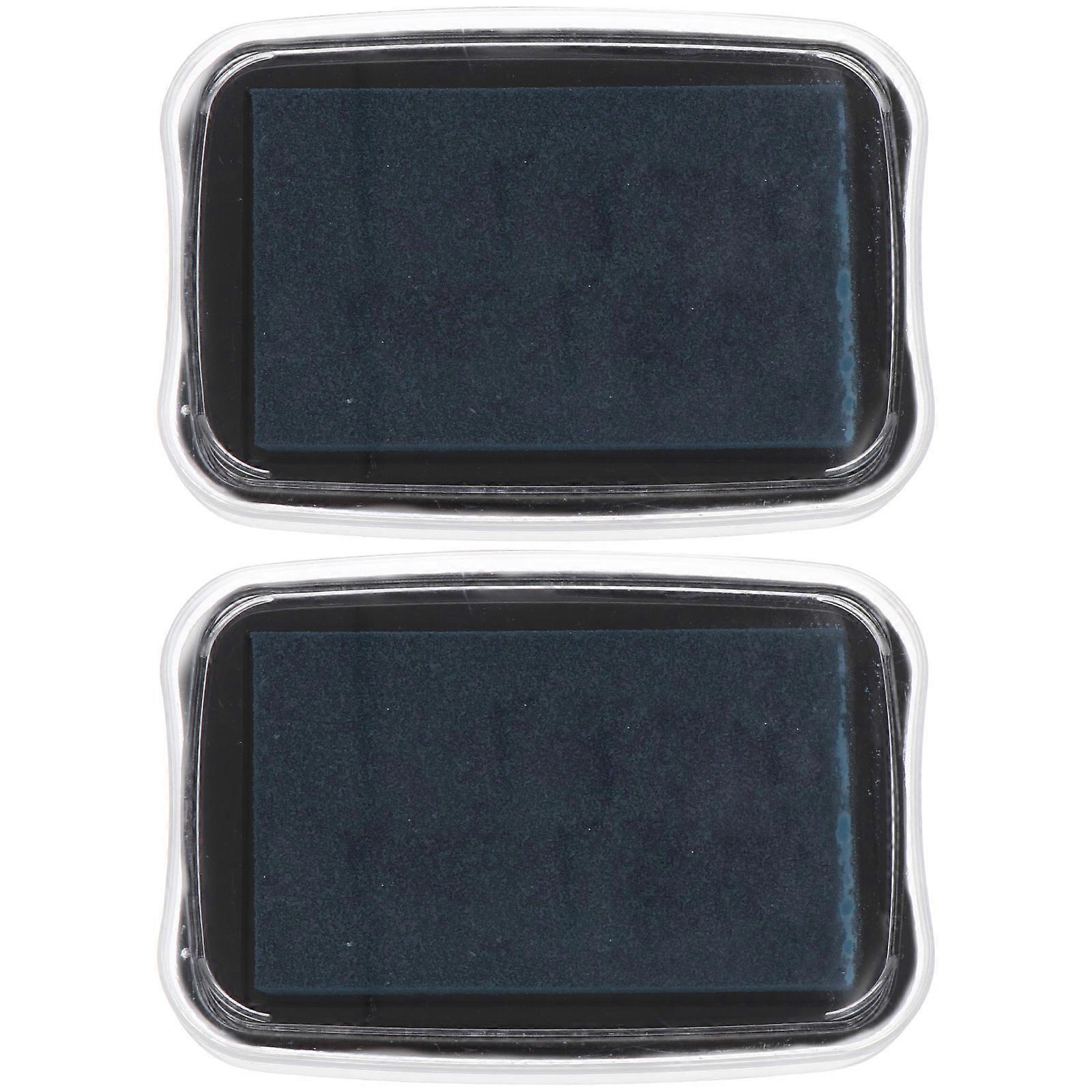 Scrapbook Ink Pads Water Based Pads Diy Stamping Finger Painting Blue Rectangular Craft Projects Children 2Pcs