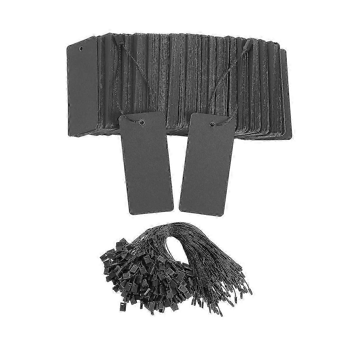 400 Set Black Price Tags With String Gift Tags With Pins Custom Clothing Tags Black Kraft Paper Han