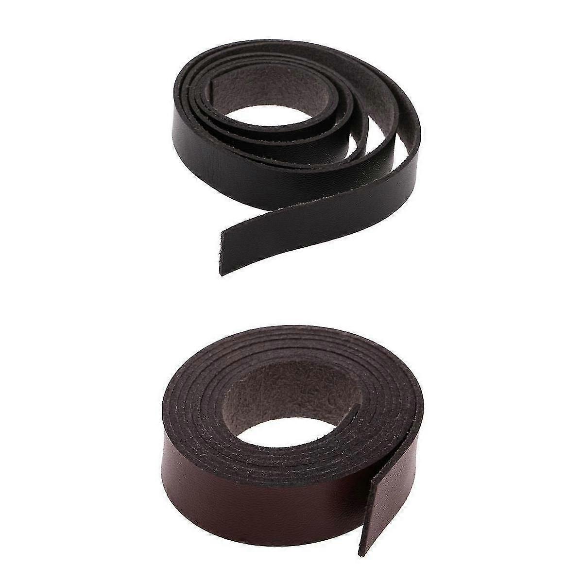 2 Pieces Assorted Color 2 Meters Each DIY Crafts Leather Strap 15mm Wide