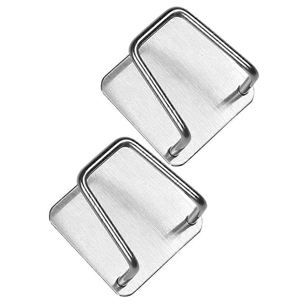 Stainless Steel Sponge Holders Wall Mounted Hooks for Kitchen Bathroom Storage Lightweight Rustproof Design Organizing Sponges Tools