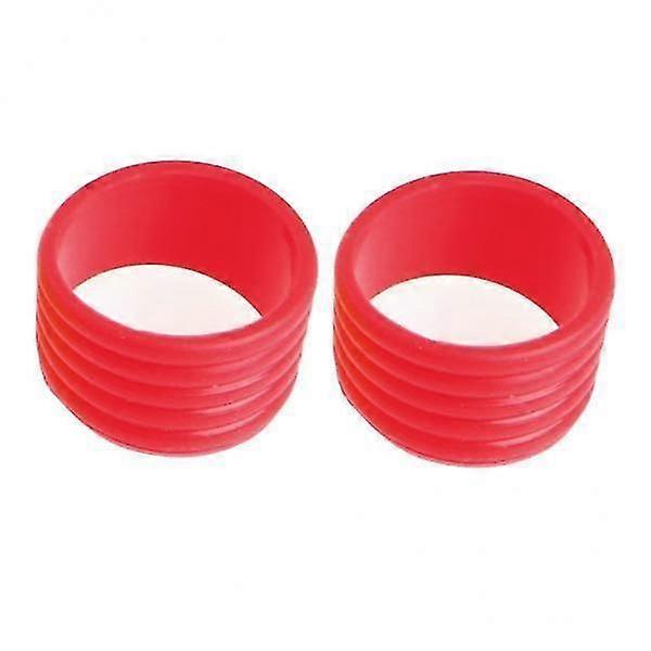 4x 2pcs Silicone Tennis Racket Grip Ring Racquet Handle Overgrip Loop Red