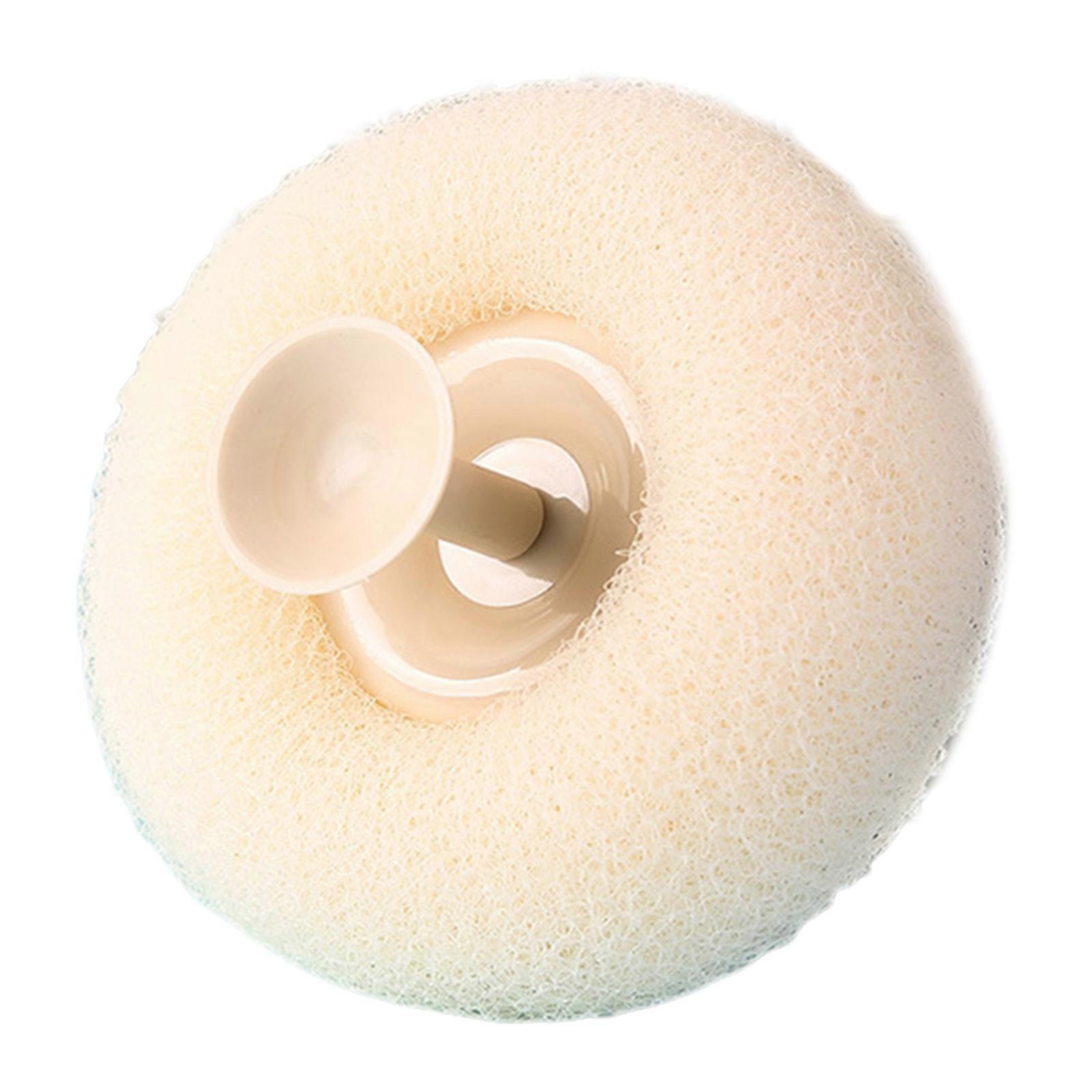 Éponge de bain à usage premium Mesh Pouf Brosse exfoliante douce et support mural Rangement Boule de douche exfoliante jaune