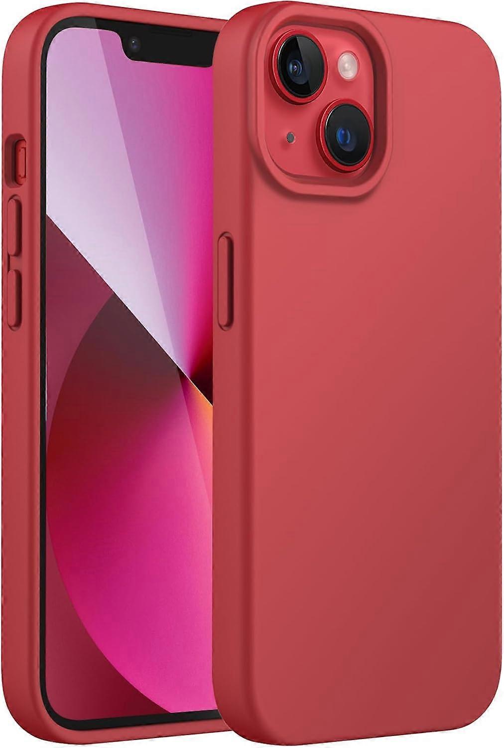 iPhone 13 Case, Silicone Shell, 6.1 Inch, Red