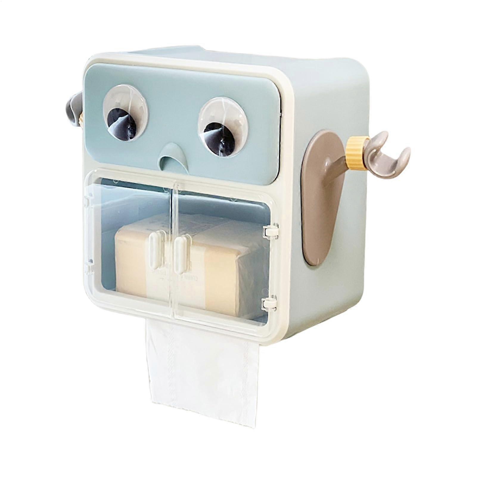 Wallmounted tissue holder, modern spacesaving design, 28x14x22.5cm