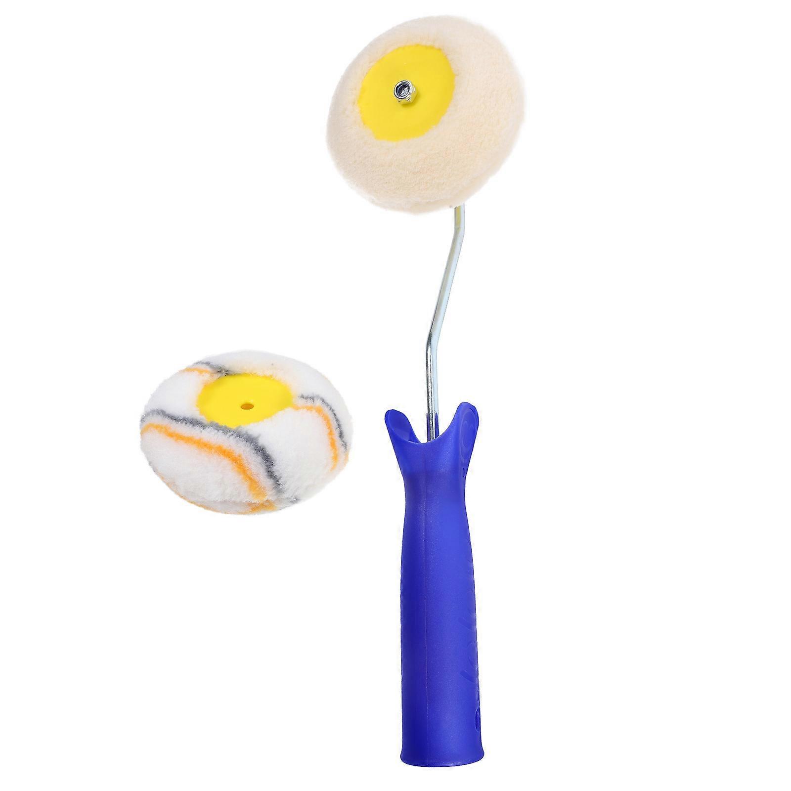 Paint Roller Set with Ergonomic Handle for Corner and Edge Painting, Lightweight and Compact Wall Painting Tool for Easy Replacement