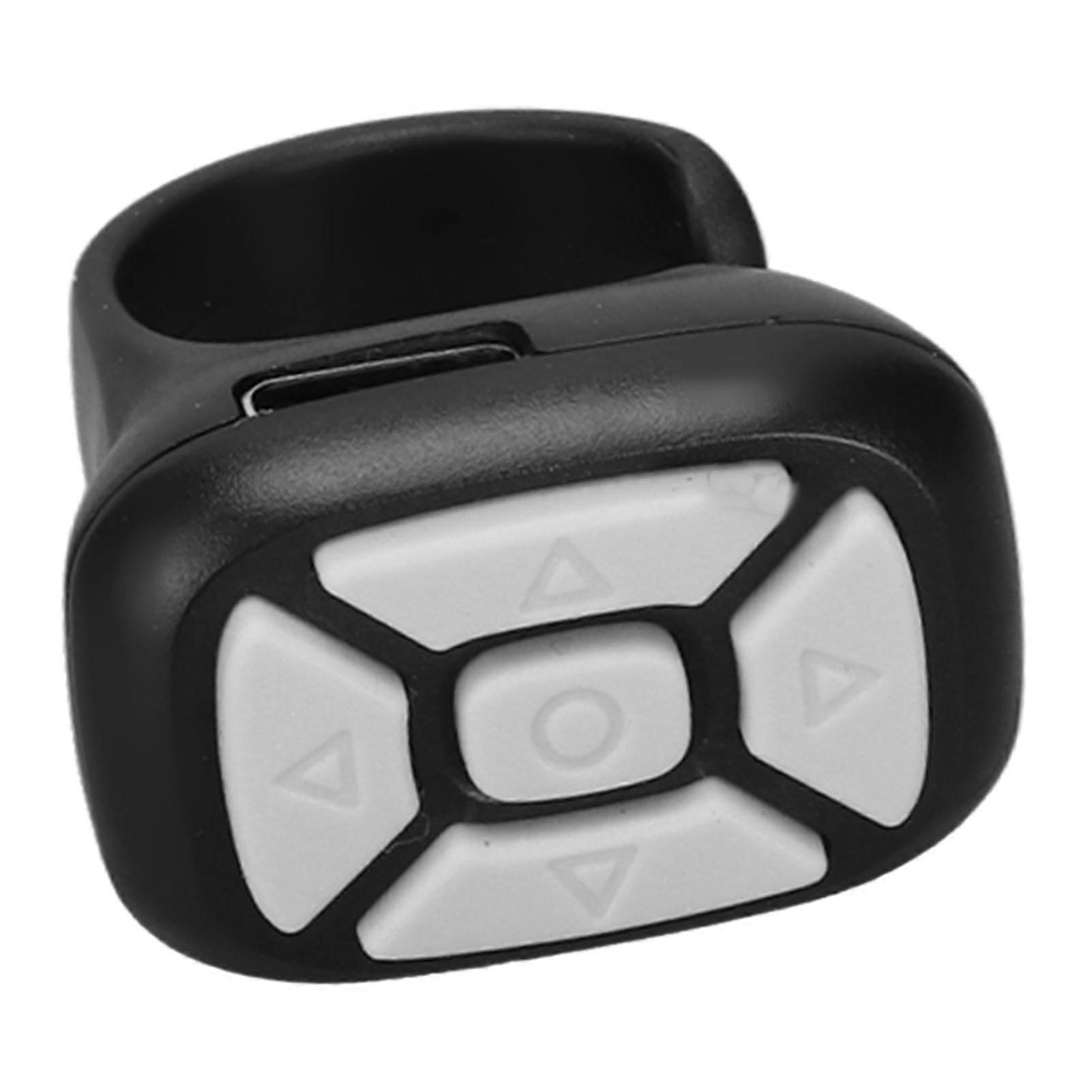 Télécommande Bluetooth Page Turner Téléphone portable Télécommande Bluetooth Anneau pour Iphone Smartphones Tablettes Noir