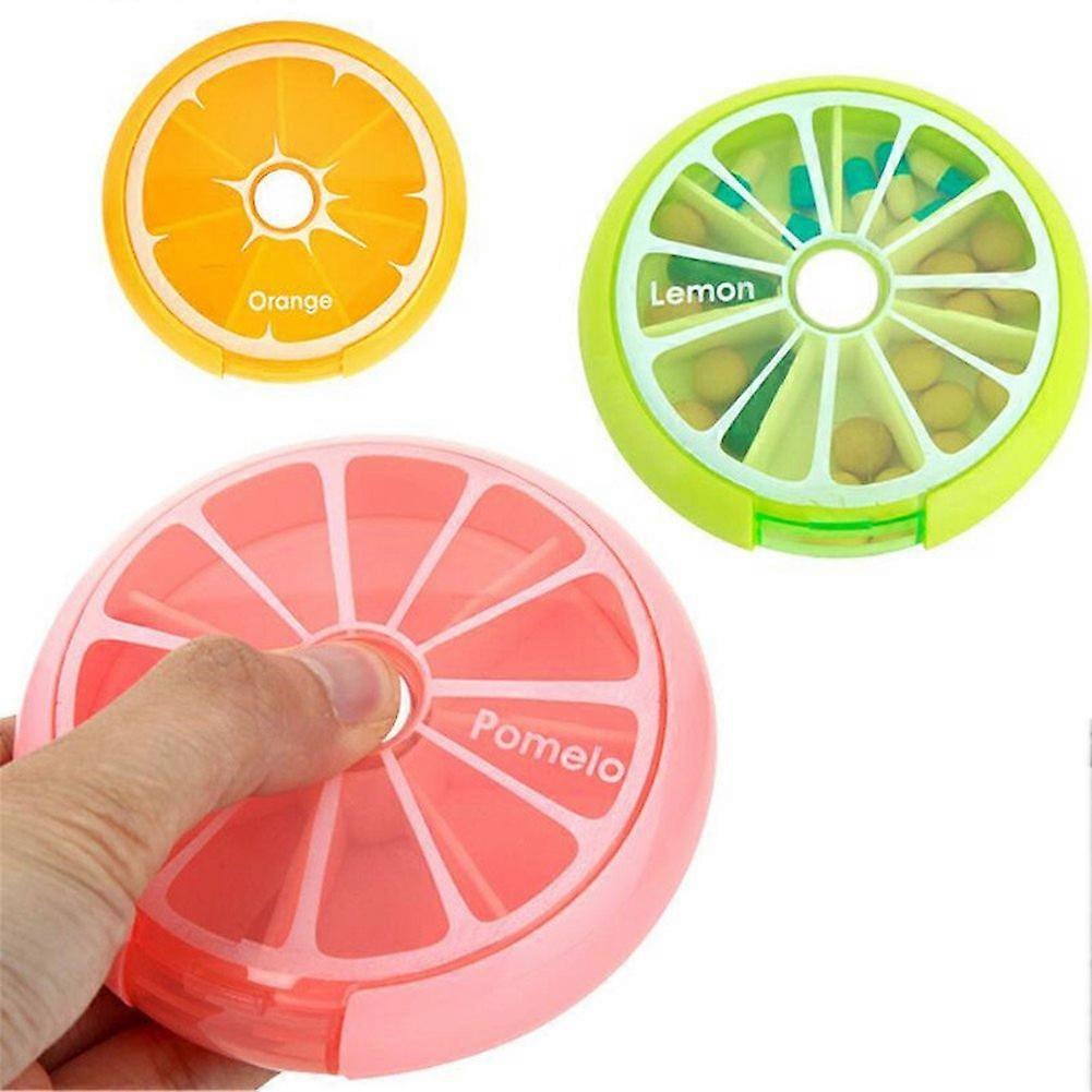Mini Portable Pill Storage Box Organizer with 7 Slot Weekly Compartments for Vitamins and Medications, Travel Size Case