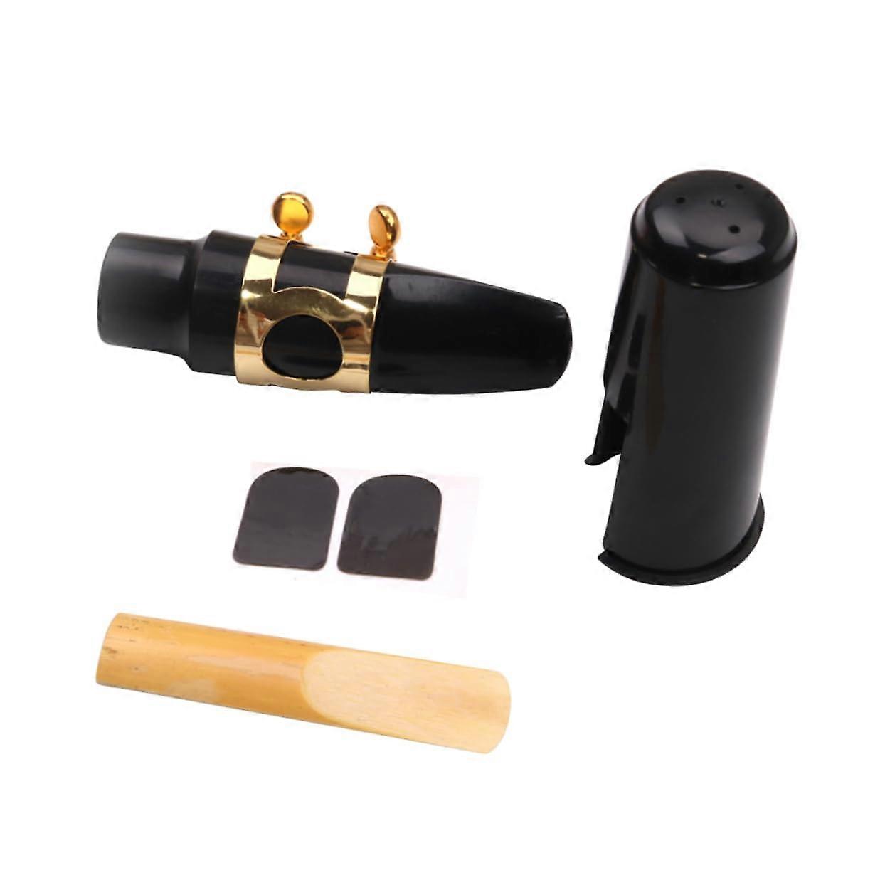 Accessories for alto saxophone with buckle, reed patches, and pads for beginners to improve sound quality and performance stability.