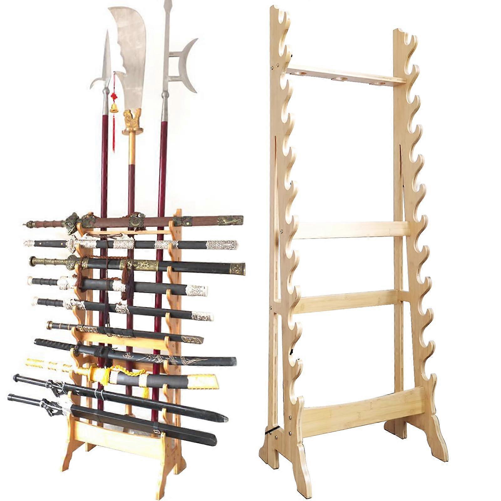 Vertical Sword Katana Holder Display Stand Wooden Sword Mount Weapon Stand