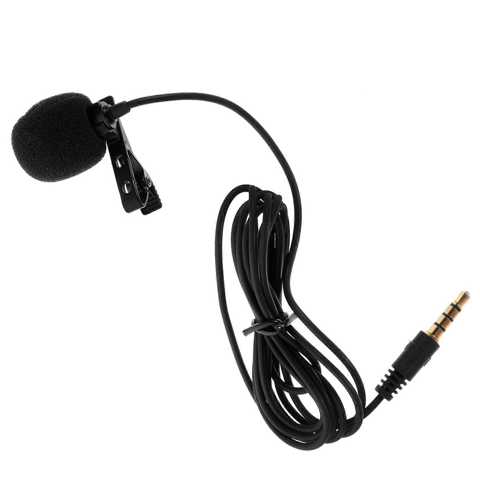 Lapel Condenser Microphone Omnidirectional Recording Microphone for Mobile Phones Online Teaching Video Calls