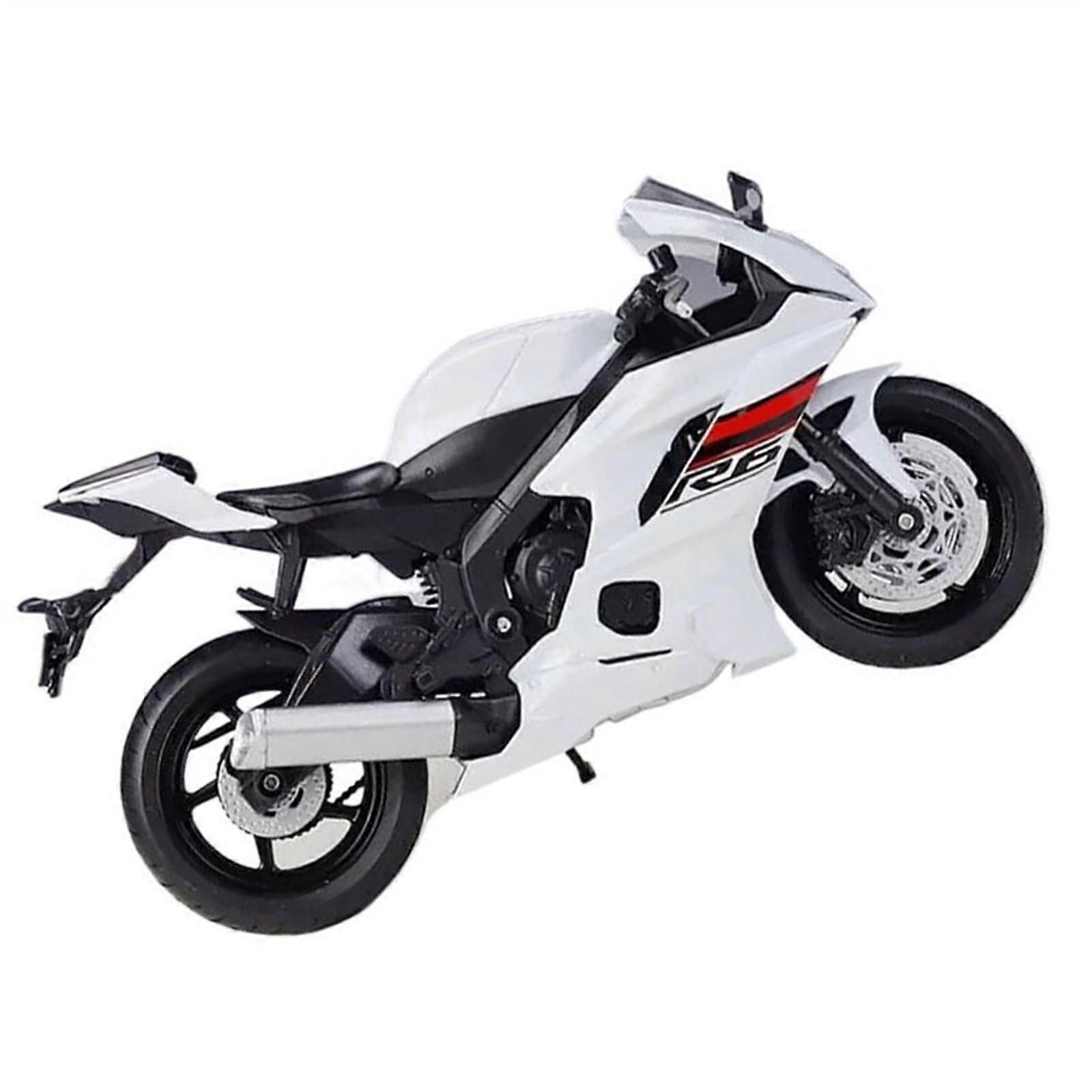 Scale Model Motorcycle Die-Cast Vehicle 1/12 Yamaha YZF-R6 2020 White Collectible Toy for Hobbyists and Gift Giving