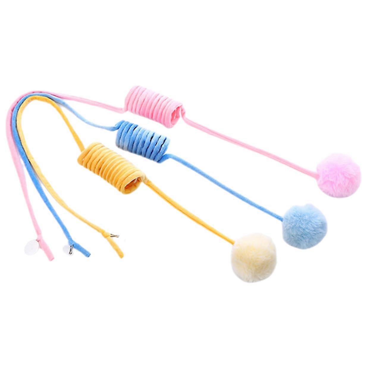 Cat Toy Set of 3 Interactive Teaser Balls for Indoor Cats, Plush Material, Engaging Kitten Playtime, Suitable for House Cats