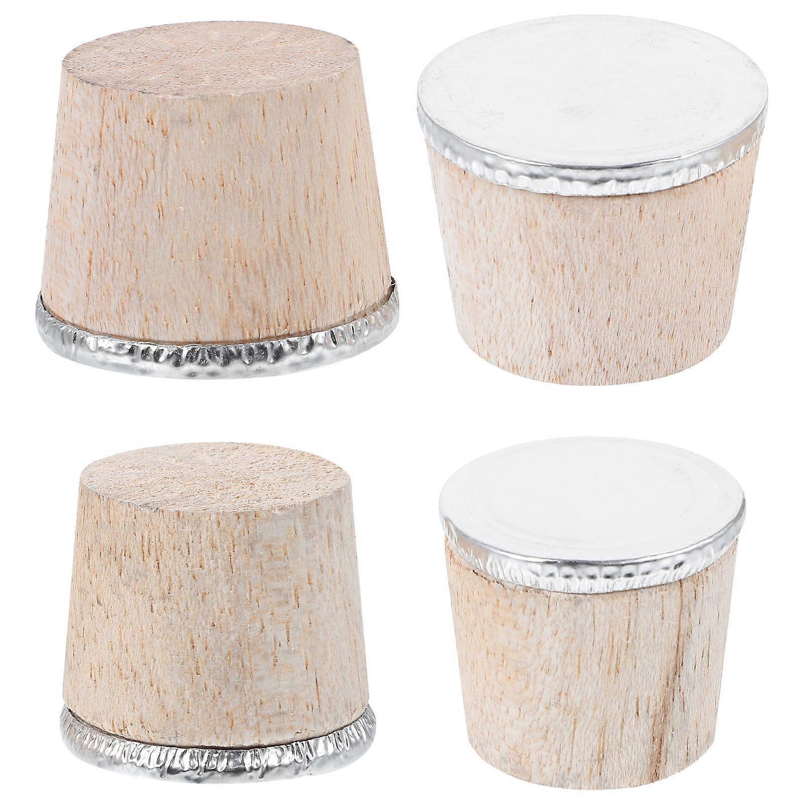 Wood Water Kettle Stopper Bottle Corks Leak Prevention Home Use 4Pcs