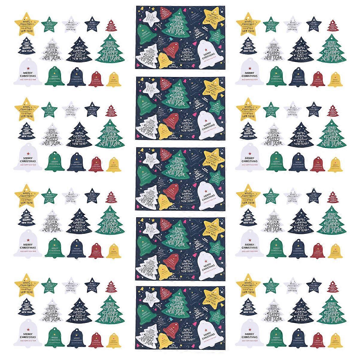Cute Holiday Cards Decorative Christmas Theme Party Decoration Assorted Color 8x8x0.2cm 30 Sheets