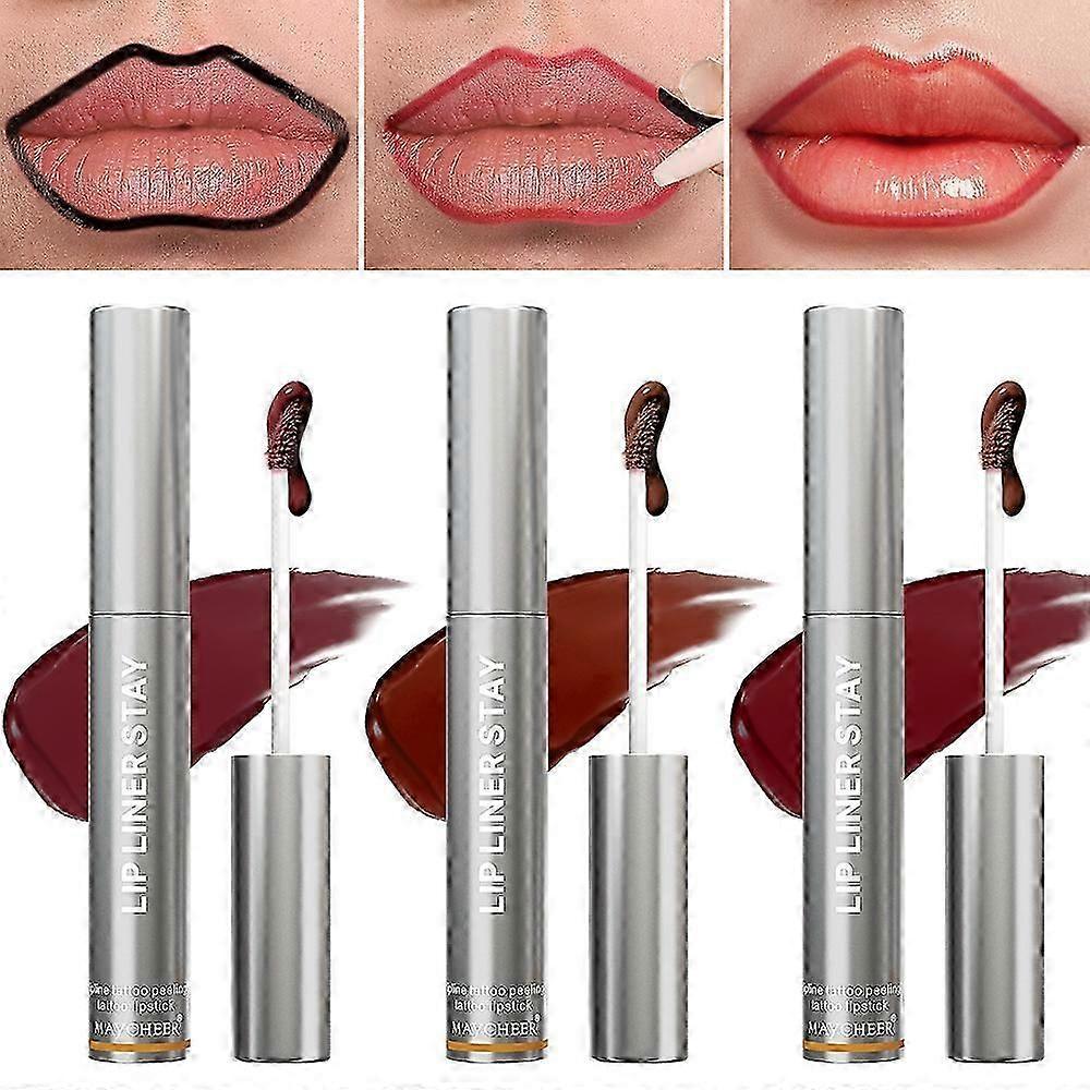 Peel Off Crayon à lèvres, mat couleur longue durée Peel Off Teinture à lèvres tatouage rouges à lèvres maquillage cadeaux pour femmes Grirls