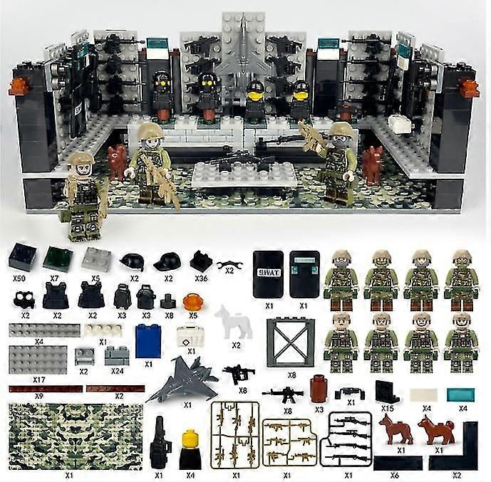 新しいバージョン、軍事ビルディングブロック、武器ライブラリ、MOC武器バッグ、兵士、特殊警察、少年、子供の組み立て玩具と互換性があります