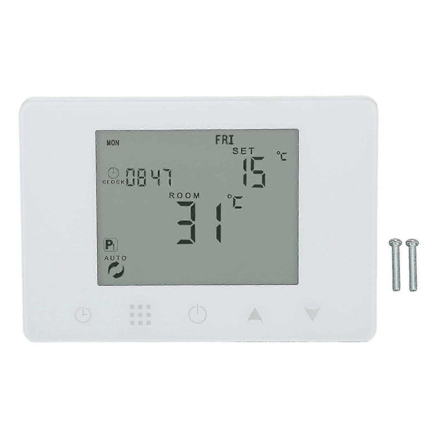 Wireless RF Temperature Controller Programmable LCD Backlit Display Smart Electric Heating Thermostat