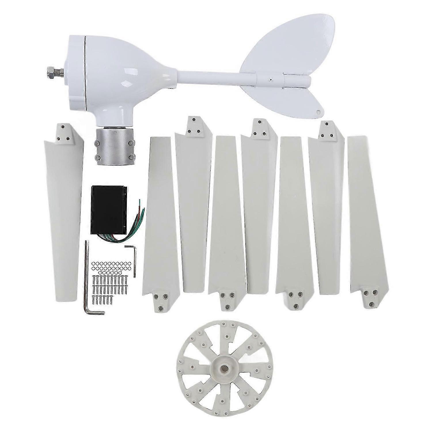 500W Wind Turbine with MPPT Controller 8 Blades Wind Generator Kit for Solar Power Generation System 12V