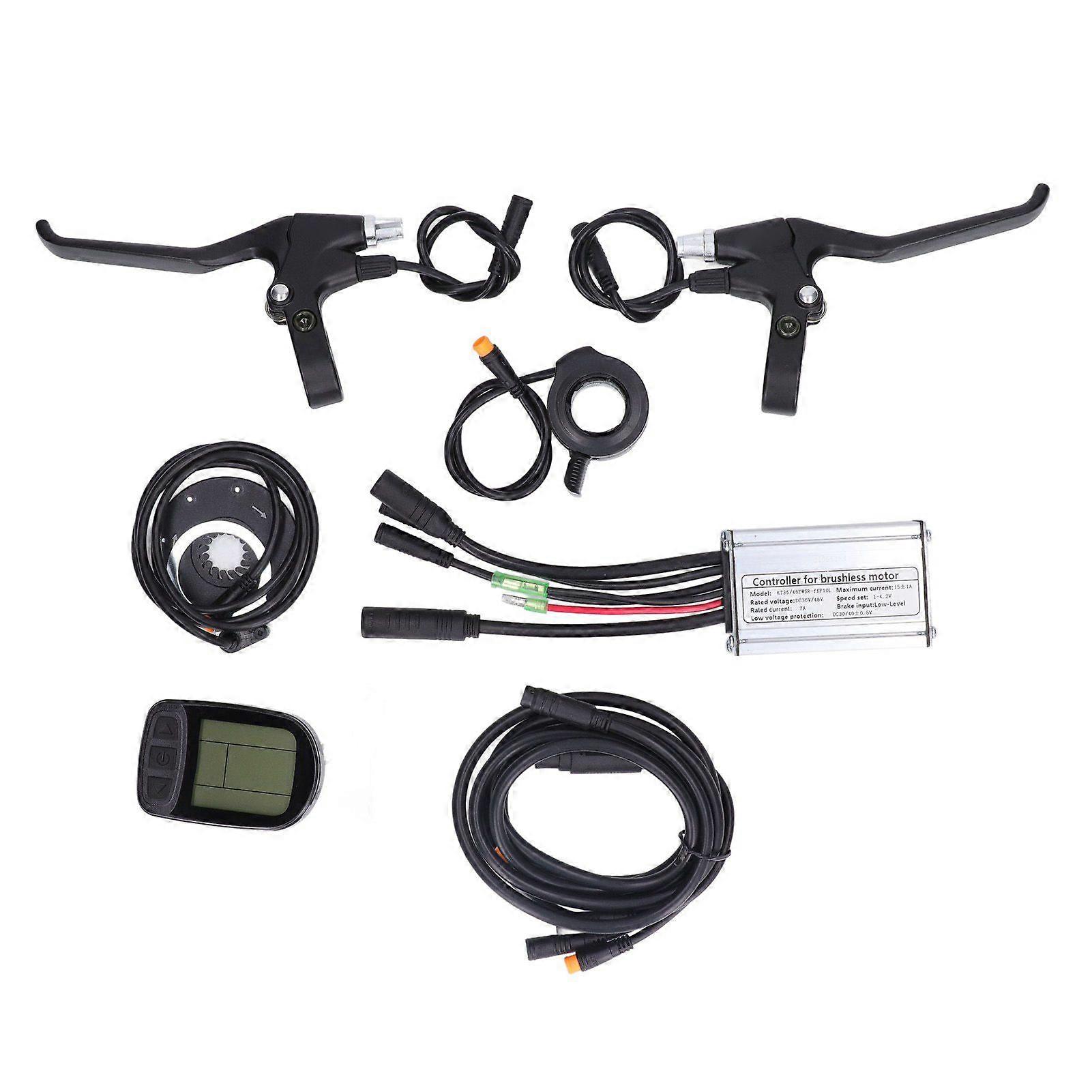 15A Electric Bike Motor Controller Kit Waterproof Controller with LCD5 PanelYMQX)