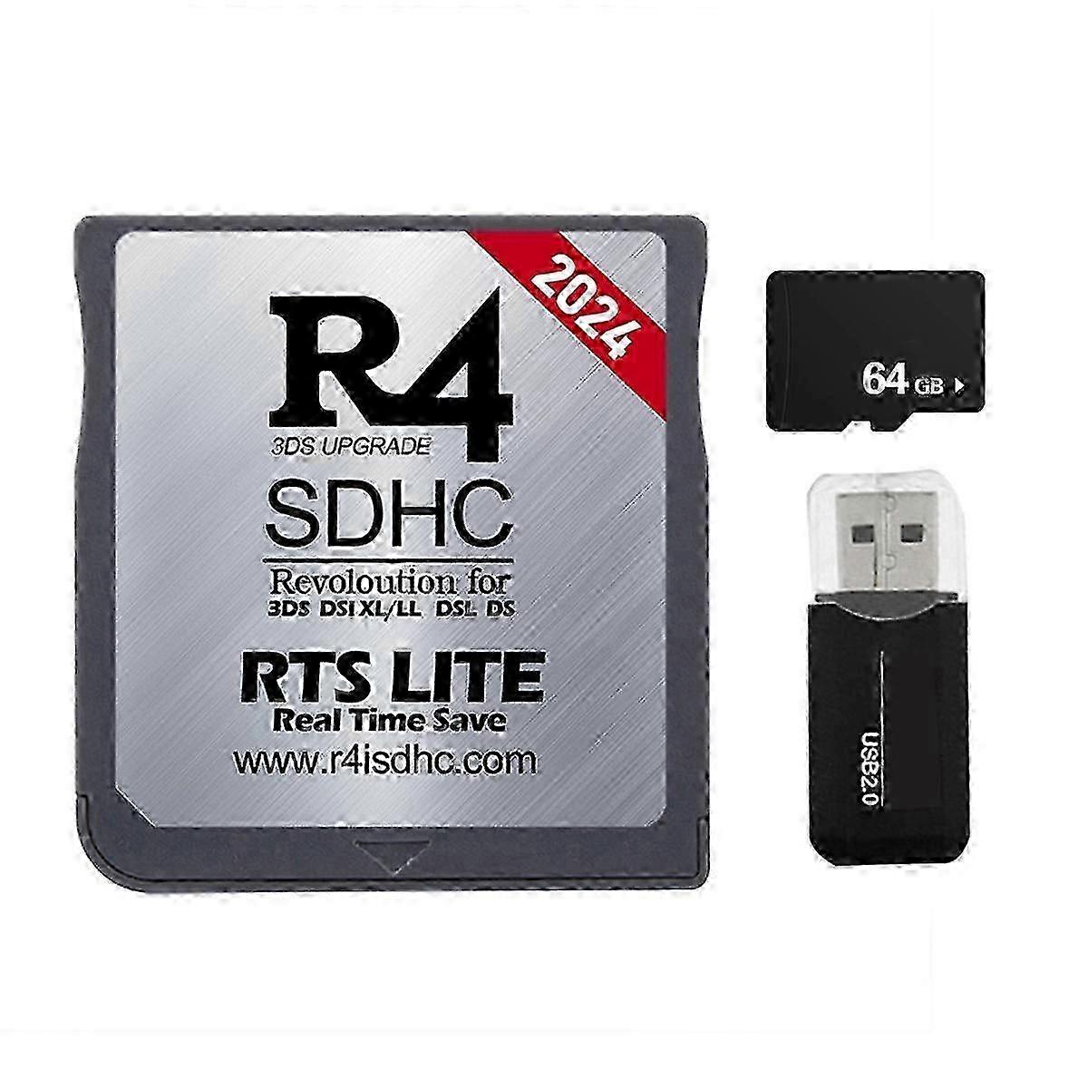 2024 R4 Card R4 SDHC Adapter Flash Card 64G 6000-in-1 for DSL XL/LL Secure Digital Memory Card Game jn